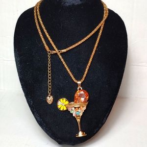 Betsy Johnson Martini necklace